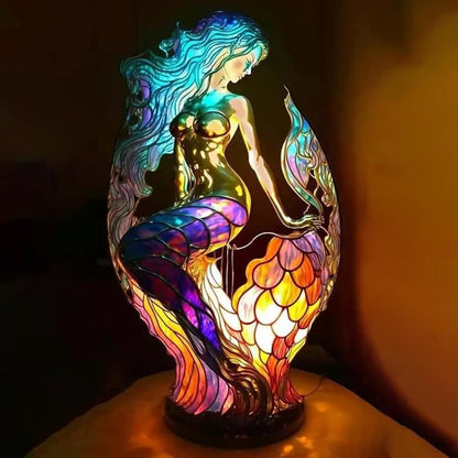 Boho-Meerjungfrauen-Tischlampe