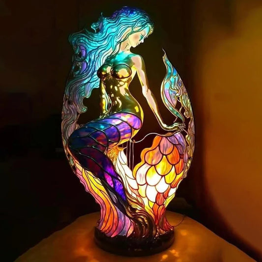 Boho-Meerjungfrauen-Tischlampe